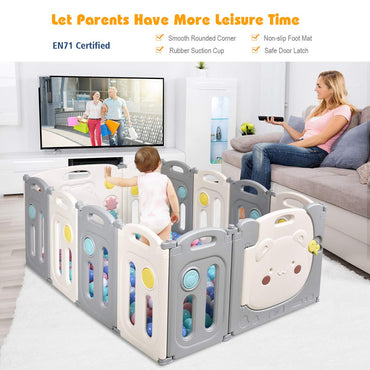 oddler Playard Activity Center with Lockable Door