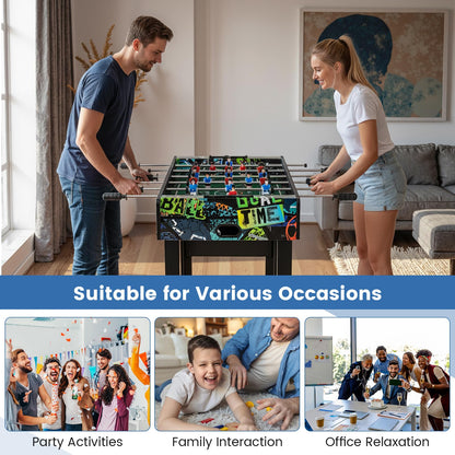 3ft Football Table, 2-in-1 Foosball Game Table with Detachable Legs & 2 Balls