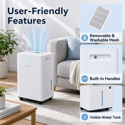 10L/Day Dehumidifier and Electric Dehumidifier with 3 Modes