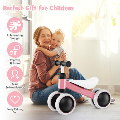 Baby Balance Bike  with Soft Seat for 2+ Years Old Boys Girls