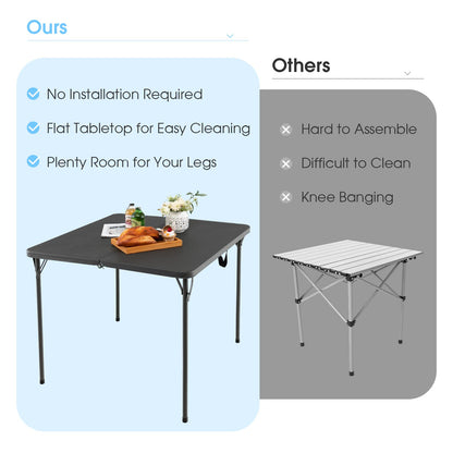 Portable Plastic Dining Camping Trestle Table for Indoor Outdoor Use