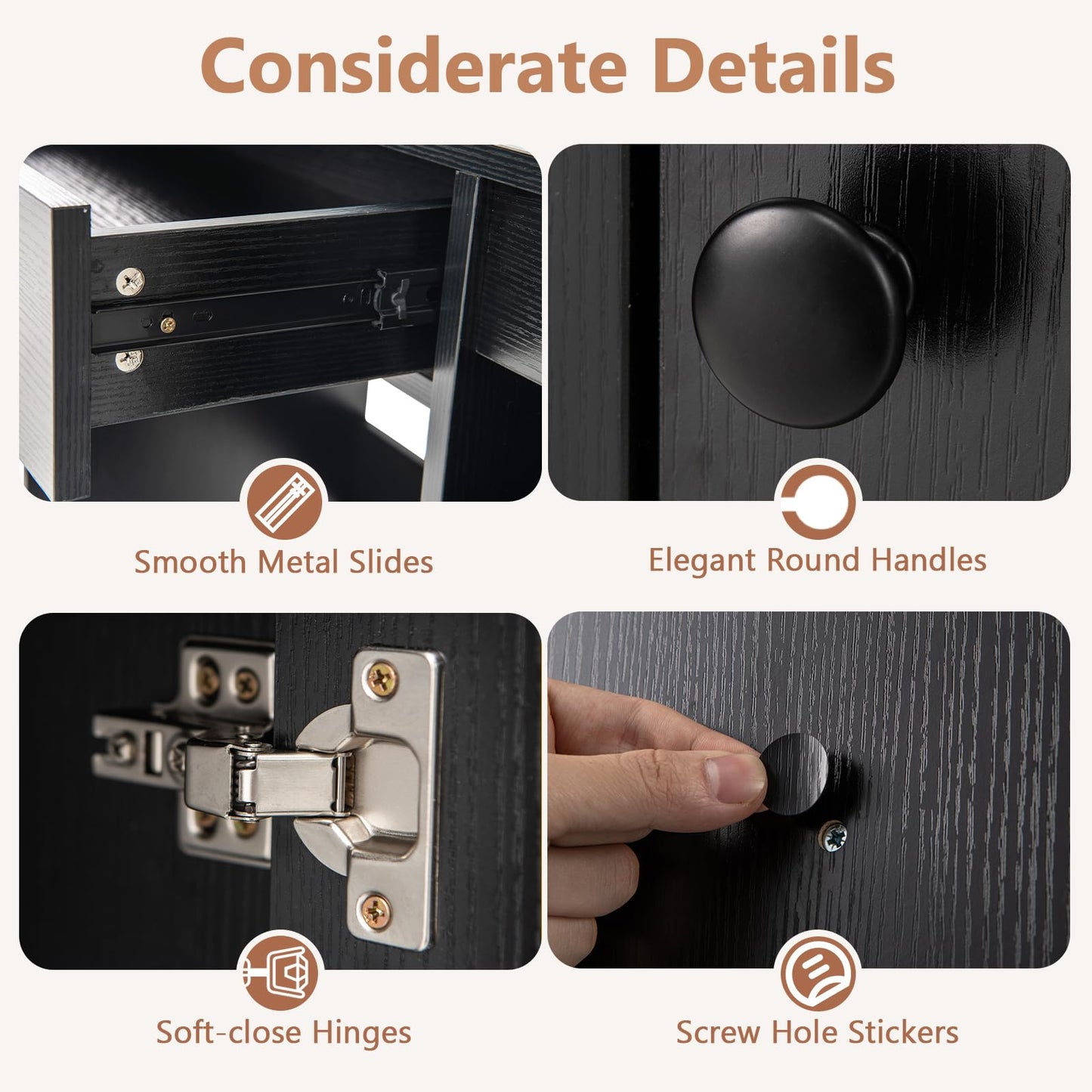 Vanity Desk with Mirror and Lights Dressing Table with Charging Station