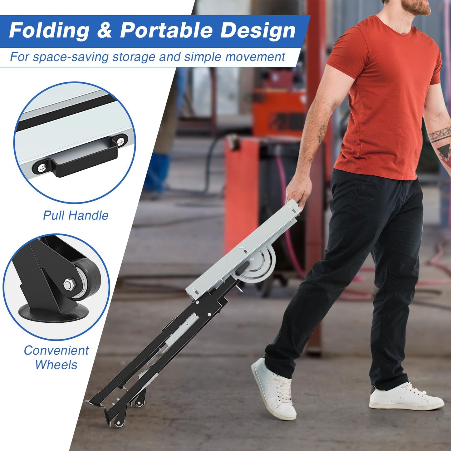 Folding Welding Table with 4 Level Height