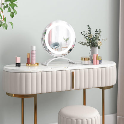 30 CM LED Lighted Round Makeup Vanity Mirror with Smart Touch Control