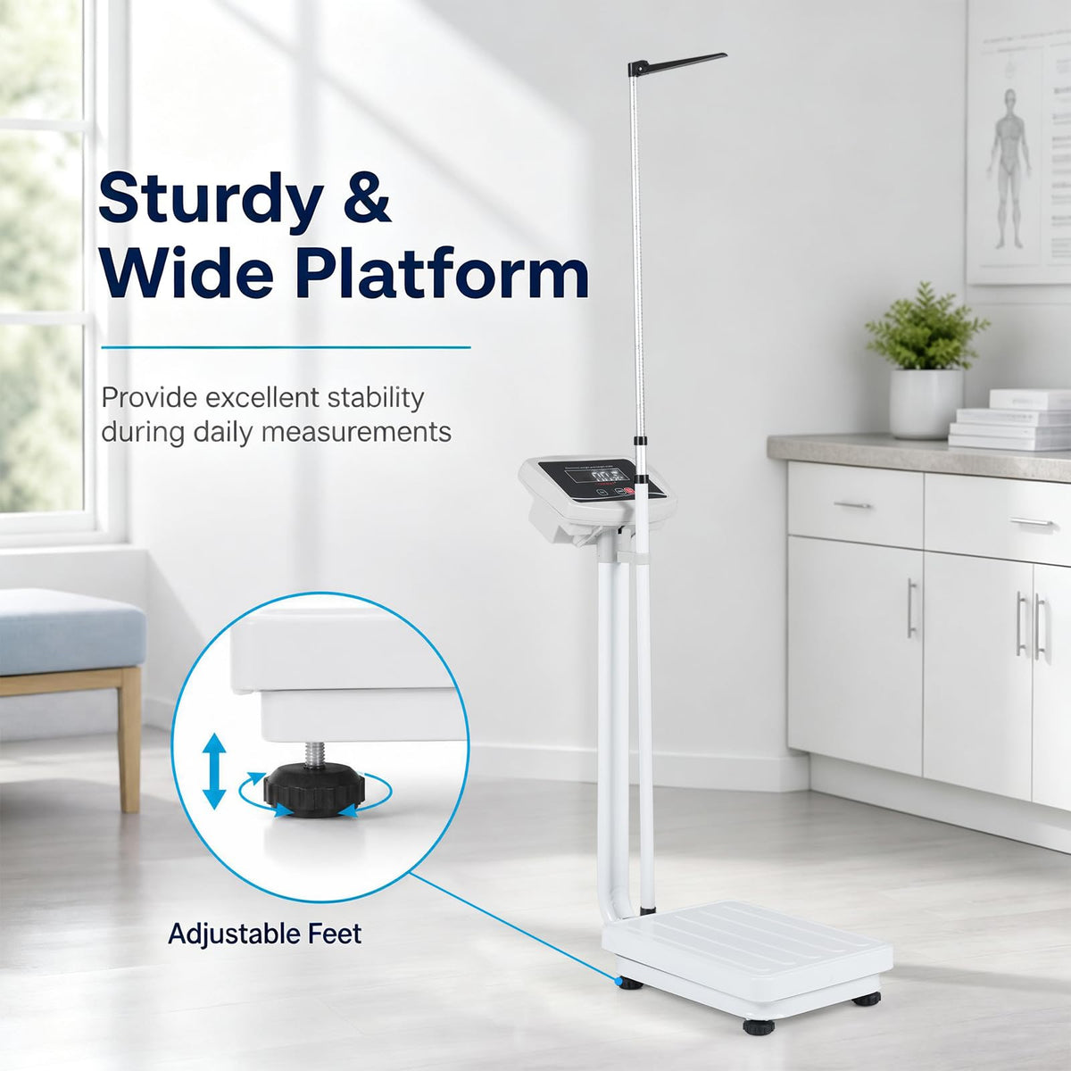 Height and Weight Scale with Height Rod