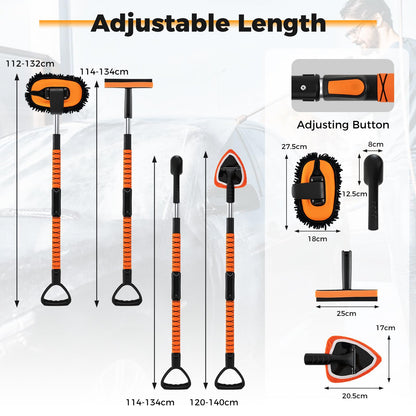 132 cm Car Wash Brush with Extendable Handle Vehicle Cleaning Set
