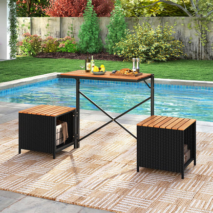 2-in-1 Transforming Picnic Table and Chairs Set