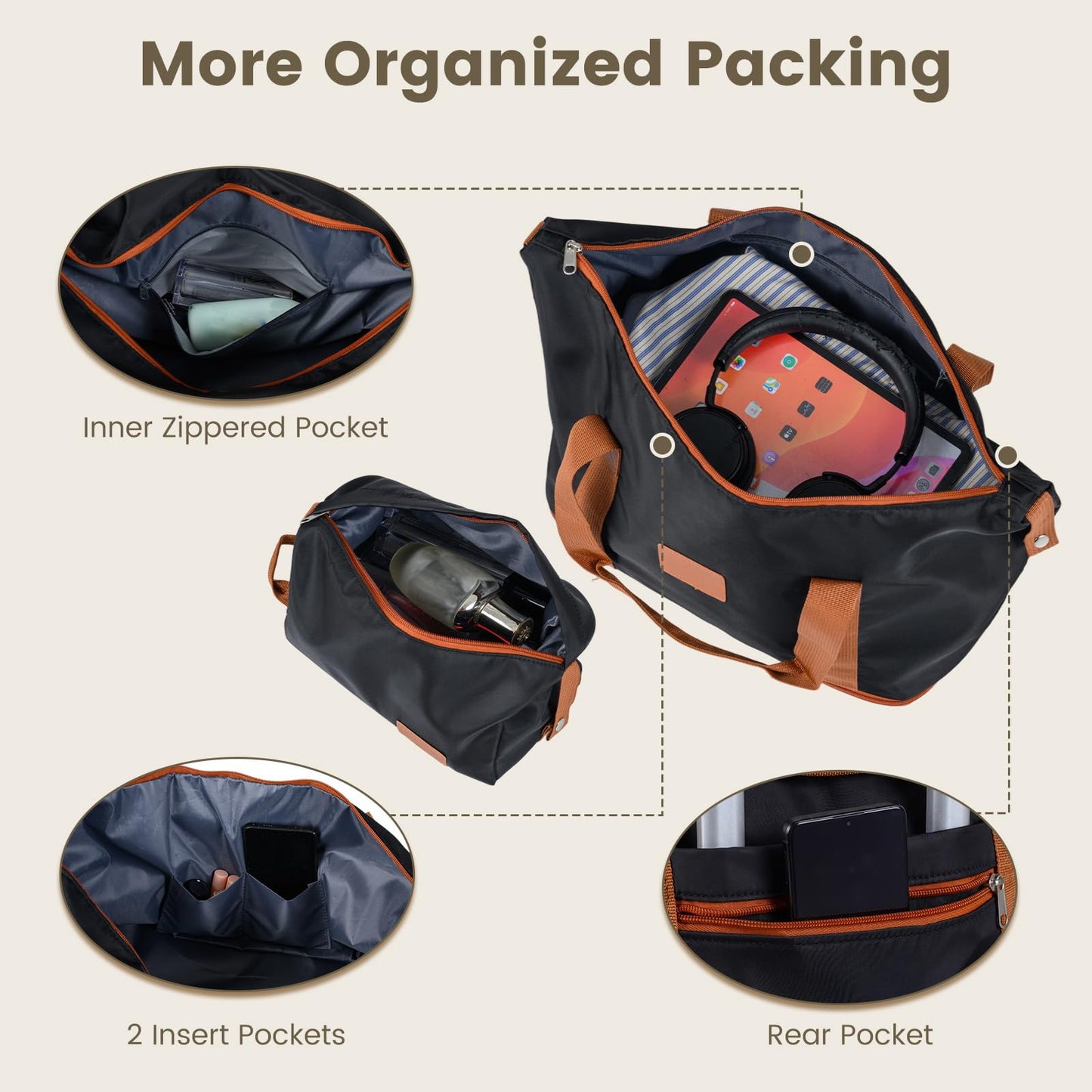 5-Piece Luggage Set with Universal Wheels and ABS Hard Shell for Travel