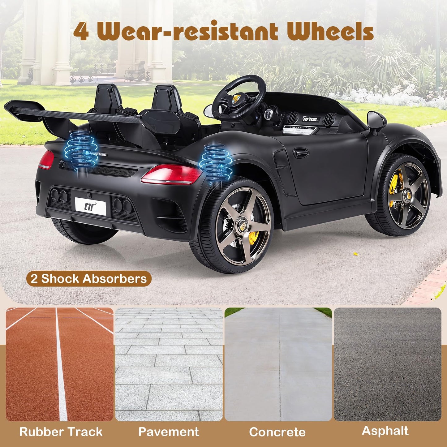 2-Seater Kids Ride on Car, 24V Battery Powered Car