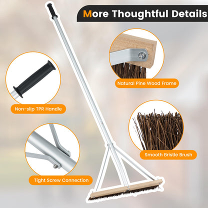 Leaf Roof Brush, 21FT/626cm Adjustable Length Roof Cleaning Tool