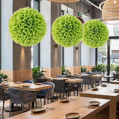 2 Pieces 28 CM Artificial Plant Topiary Balls for Garden Balcony Yard