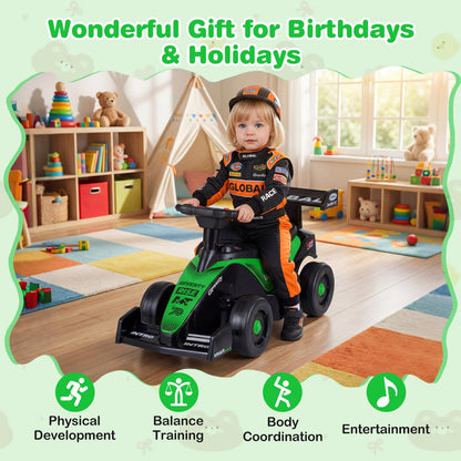 Ride on Car Toddler Sliding Car with 3 Songs Under-Seat Storage