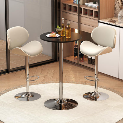 60cm Counter Bistro Pub Tables with Fixed Tabletop for Home Kitchen Café
