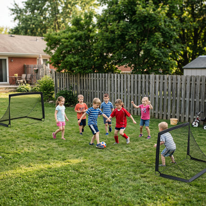 Portable Football Goals Set of 2, 4 x 3 ft Pop Up Soccer Nets