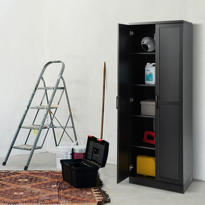 Wooden Storage Cabinet, Freestanding Tall Cupboard Sideboard