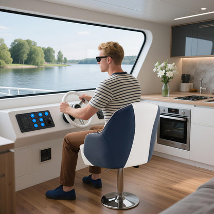 Pontoon Boat Chair with Thickened Sponge Padding