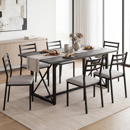 180 CM Conference Table for 6-8 People with Heavy-Duty Metal Frame