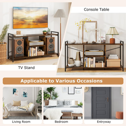Giantex  TV Stand Cabinet for 55 Inch TVs 120cm Industrial TV Unit Media Entertainment Center