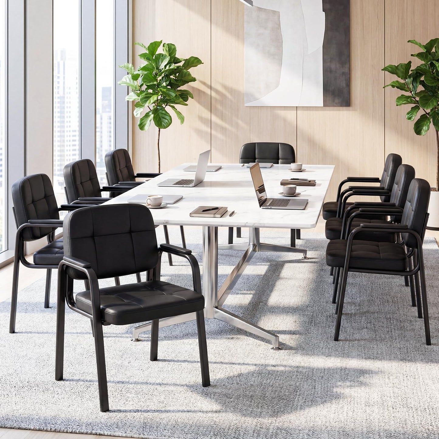 2 PCS Executive Office Chairs, PU Leather Reception Chairs