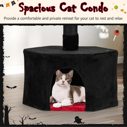 Floor to Ceiling Cat Tree, 5 Tier Tall Cat Tower with 245-300cm Adjustable Height