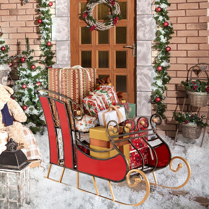 Christmas Santa Sleigh with 2-Tier Storage Shelf