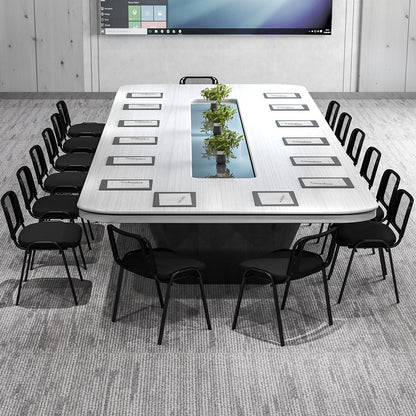 Set of 5 Stackable Waiting Room Chairs with Mesh Backrest and Waterfall Seat