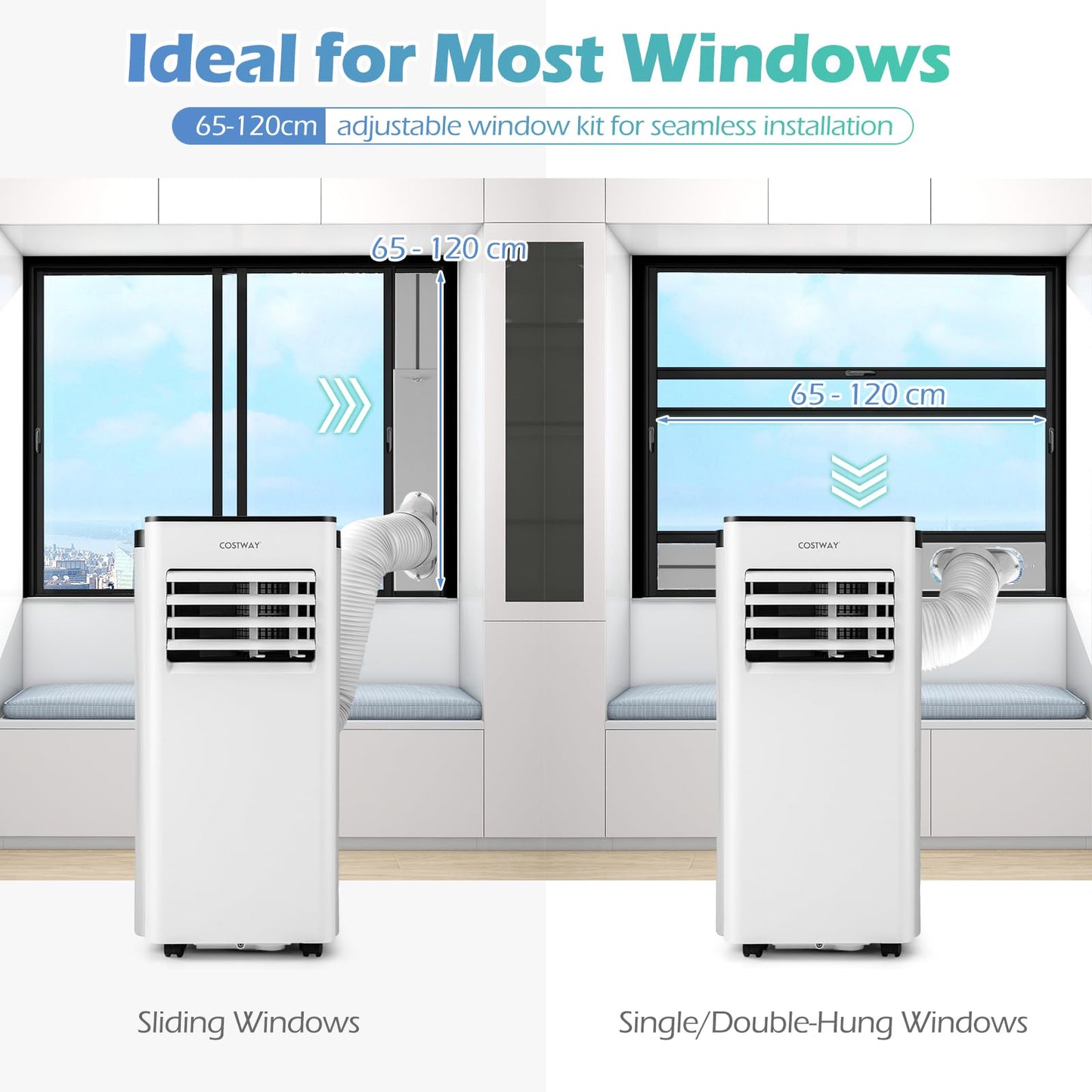 Giantex 4-in-1 Portable Air Conditioner 9000 BTU Air Conditioning Unit with 2 Speeds Fan Dehumidifier & Sleep Mode