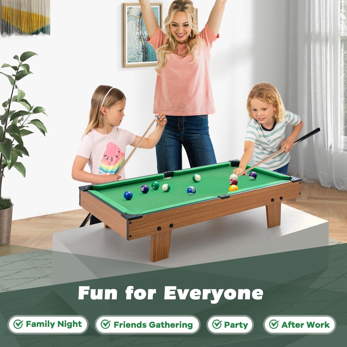 4 in 1 Combo Game Table Set Foosball Table with Billiards