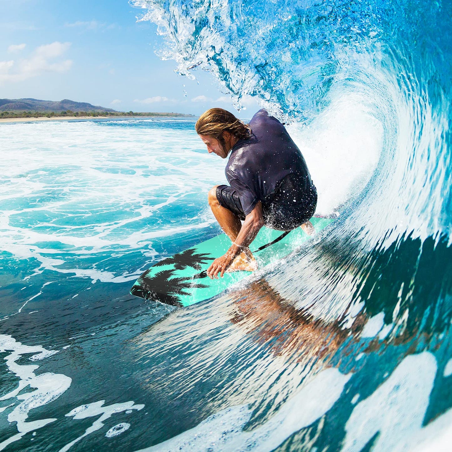 37'' Bodyboard, Lightweight Body Board with EPS Core, XPE Deck