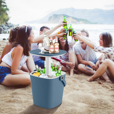 15L Outdoor Cool Bar Table with Lift Top Lid