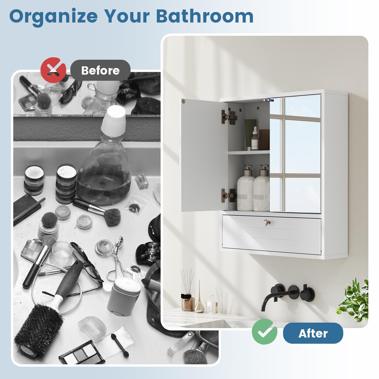 Wall Mounted Storage Cupboard with Shelf