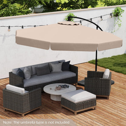 2.9M Patio Cantilever Parasol with Cover and Tilt Function