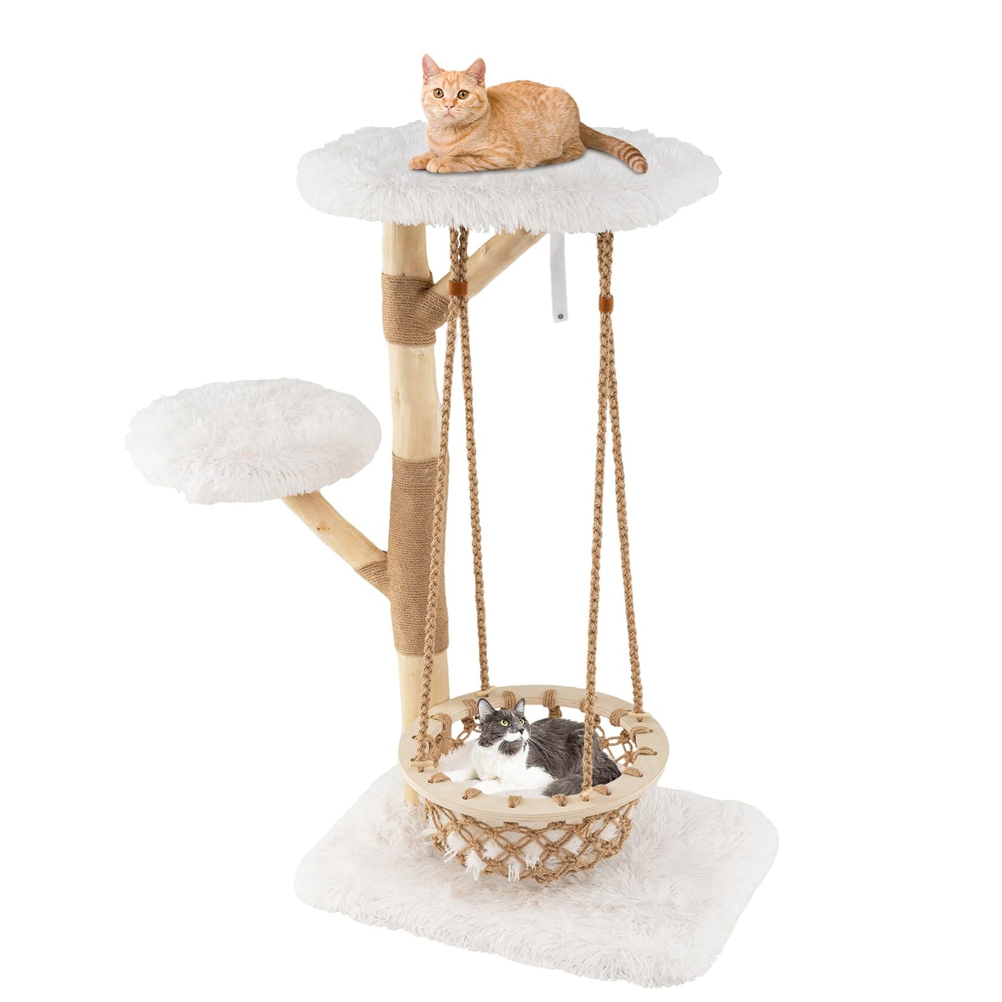 123cm Large Cats Tower with Hammock Swing