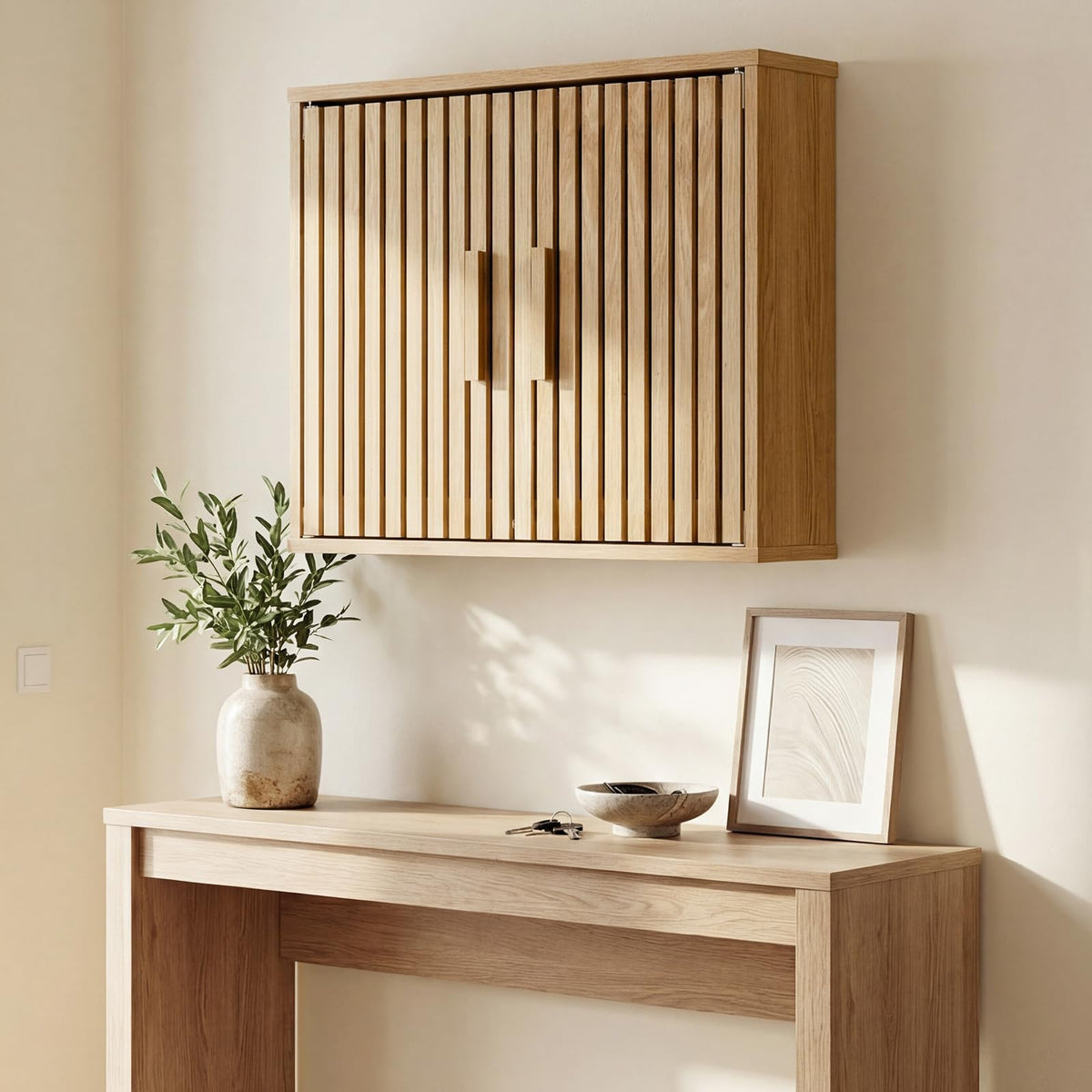 Bathroom Wall Cabinet, Wooden Over the Toilet Storage Organizer
