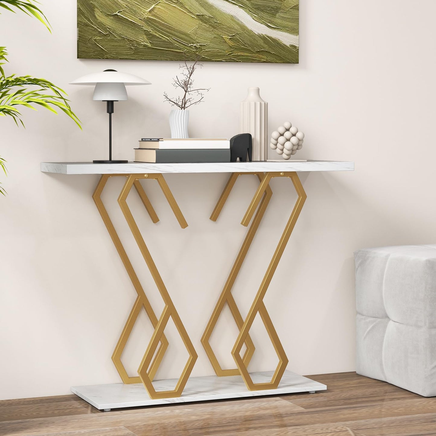Narrow Entryway Table with Anti tipping Device for Hallway