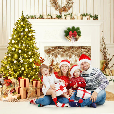 Pre-Lit Christmas Tree with LED Lights with 8 Lighting Modes