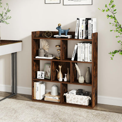 7 Cubes Open-back Bookshelf Home Storage Display Shelf