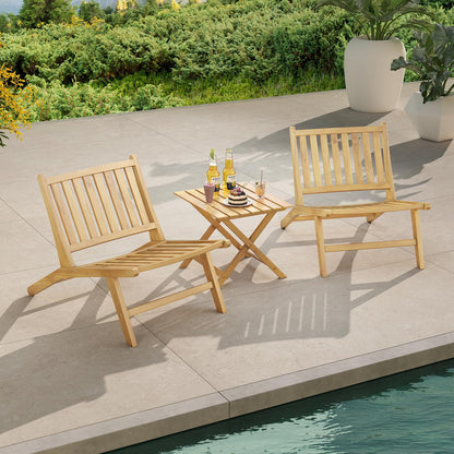 Teak Wood Outdoor Chair for Patio Lawn Garden