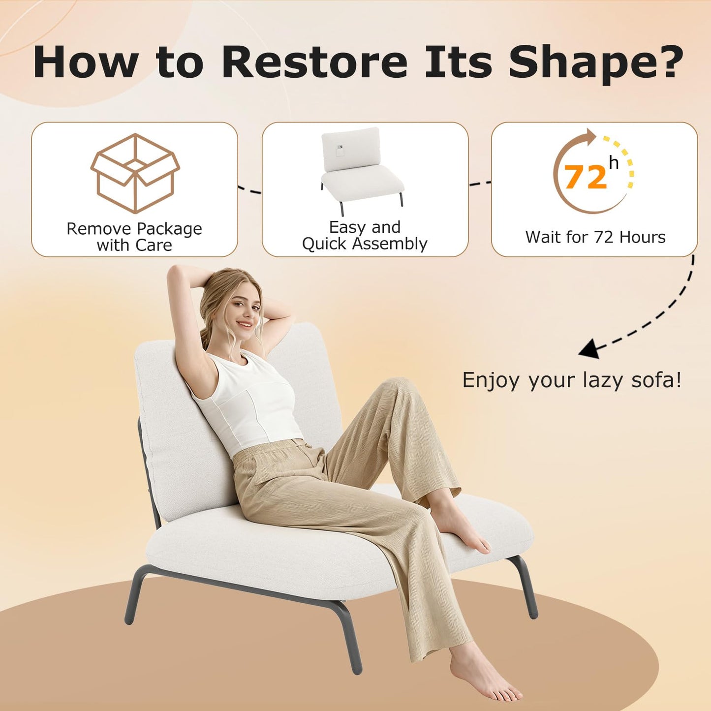 Oversized Accent Chair with Extra Wide Seat and Storage Pocket