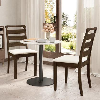 Modern Dining Chair Set of 2 Upholstered Farmhouse Chairs with Rubber Wood Frame