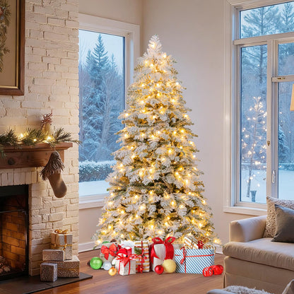 Pre-Lit Artificial Christmas Tree with Mixed Branch Tips