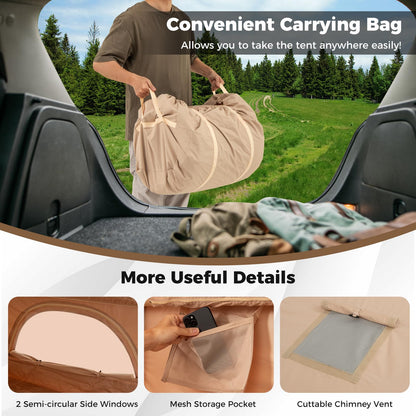 4-6 People Inflatable Tent with 4 Mesh Screen Windows and 2 Doors