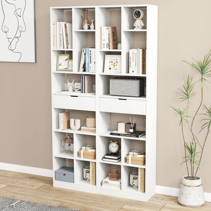 Modern Storage Bookshelf with Drawer for Living Room