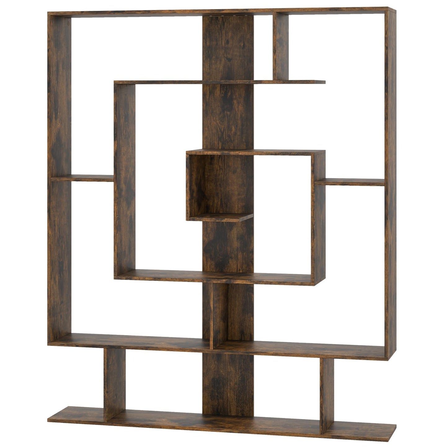 7 Tier Geometric Bookshelf with 2 Anti-Tipping Kits