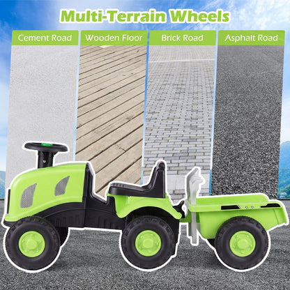 Kids Ride on Tractor with Detachable Trailer