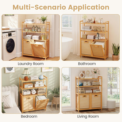 Tilt Out Laundry Basket, Pull Out Laundry Hamper Cabinet