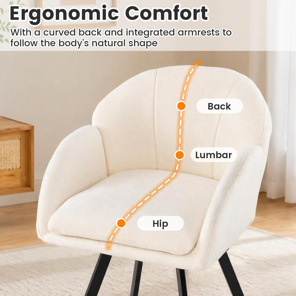 360° Swivel Accent Chair, Upholstered Chenille Armchair