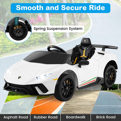 12V Kids Ride on Car Lamborghini with Remote Control and LED Lights