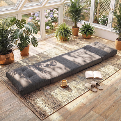 Folding Sofa Chair, 5-Position Adjustable Floor Chair Bed