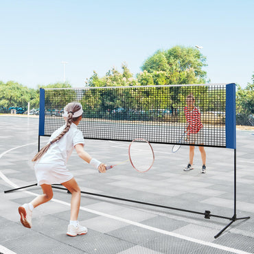 3.1m/4.2m Badminton Net, Height Adjustable Outdoor Sports Net with 2 Shuttlecocks and Carry Bag